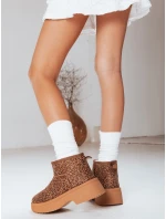 Dámské sněhule na silné podrážce s leopardím potiskem FashionStreet ZY1280