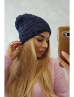 Fleecová čepice Edyta K298 navy blue
