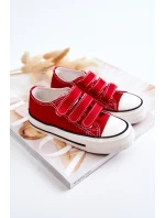 Dětské tenisky na suchý zip červený Bernie