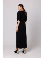 K163 Maxi šaty - černé