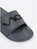 Klasické šedo-stříbrné dámské  nazouváky na plochém podpatku