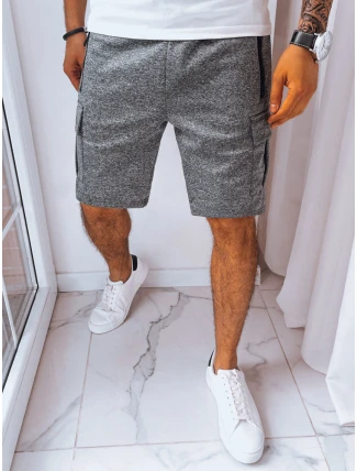 Pánské tmavě šedé teplákové šortky FashionStreet SX2230