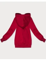 Červená dámská rozepínací mikina s kapucí S'West (B-12#)