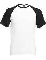 Fruit of the Loom Baseball T Raglánové tričko 16.1026 white/black Fruit of the Loom Baseball T Raglánové tričko 16.1026 white/black