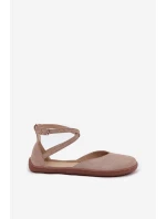 Dámské Semišové Baletky Barefoot S Pásky Zazoo 191 Šedé