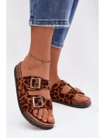 Dámské pantofle s pásky Panterka Oliena