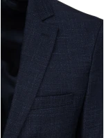 Pánské jednořadové sako v tmavě modré barvě FashionStreet MX0619