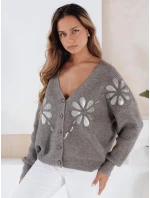 Dámský kardigan KERINDA šedý FashionStreet MY2503