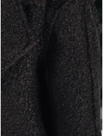 Dámský dlouhý kabát z ovčí kůže černý FashionStreet NY0754z