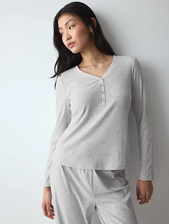 Svetr Mix & Match LSL Top Soft šedý Grey Combination - TRIUMPH