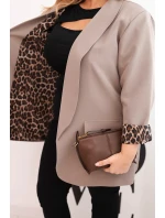 Dámská bunda Plus Size s podšívkou v tygřím vzoru fango Dámská bunda Plus Size s podšívkou v tygřím vzoru fango