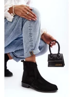 Kožené dámské boty na zip černé Nicole 2829