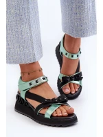 Dámské Sandály S Mašlí D&A CR956 Zelené