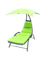 Lehátko se slunečníkem BERGAMO 200x125x180CM limetkově zelené