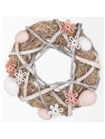 DEKORATIVNÍ GIRLANDA ŠEDÁ PRŮMĚR 24CM