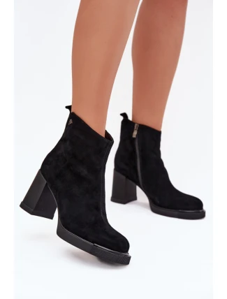 Boty na podpatku model 217801 Step in style Boty na podpatku model 217801 Step in style