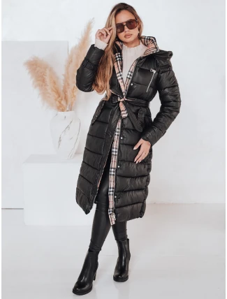 Dámský zimní kabát SPRUCE black FashionStreet TY4001 Dámský zimní kabát SPRUCE black FashionStreet TY4001
