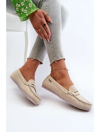 Dámské Mokasíny Z Eko Kůže Světle Bežové Celoria