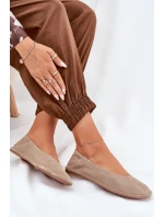 Semišové Dámské Baletky Big Star RR274082 Béžové