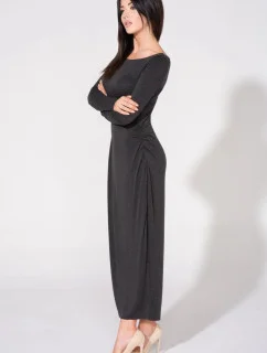 Dámské večerní šaty T143/1 tmavě šedé - Tessita