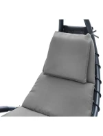 BERGAMO SEDÁTKO K BAZÉNU S PARAZÉNEM 200x125x180CM ŠEDÉ