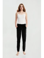 Vamp - Sametové kalhoty s vysokým pasem 21192 - Vamp