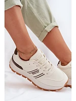 Dámské tenisky na platformě Big Star TT274881 Hi-Poly System Béžové