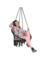 Závěsné sedadlo DRAGON HAMMOCK 80x60 cm tmavě šedé barvy
