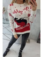 Svetr s vánočním motivem ecru