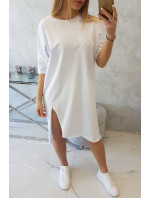 Oversize šaty bílé