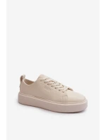 Lehké dámské tenisky Big Star NN274321 Memory Foam System Beige