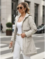 Dámská světle béžová přechodná bunda parka FashionStreet TY5553