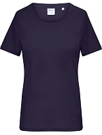 Daiber 8039 Dámské bio tričko s jemným žebrováním 02.8039 deep purple