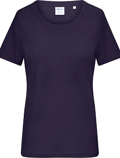 Daiber 8039 Dámské bio tričko s jemným žebrováním 02.8039 deep purple