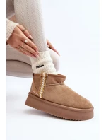 Platforma Sněhule Se Světle Hnědým Vzorem Udra Platforma Sněhule Se Světle Hnědým Vzorem Udra