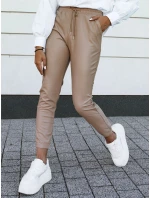 Dámské voskované béžové kalhoty BRIAL se šňůrkou FashionStreet UY2152