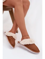 Ženské pantofle s kožešinou Camel Carisse Ženské pantofle s kožešinou Camel Carisse