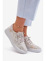 Semišové perforované dámské polobotky Vinceza 79603 šedé Semišové perforované dámské polobotky Vinceza 79603 šedé