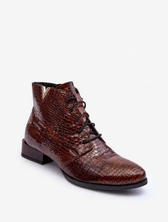 Dámské Kožené Botky Maciejka 5743C-02 Hnědé