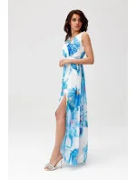 Denní šaty SUK0477 modro-bílé - Roco Fashion Denní šaty SUK0477 modro-bílé - Roco Fashion