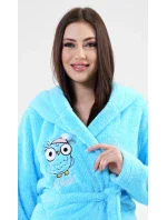 Dámský župan krátký s kapucí Sova Dámský župan krátký s kapucí Sova