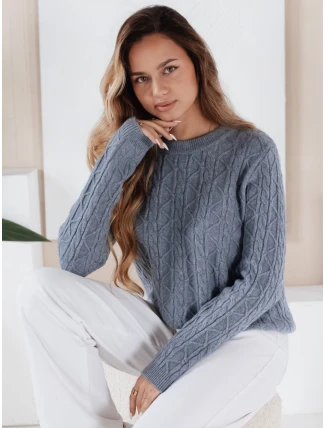 Dámský svetr BRAVINAi modrý FashionStreet MY2530 Dámský svetr BRAVINAi modrý FashionStreet MY2530