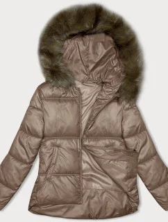 Dámská bunda ve velbloudí barvě se střihem bubliny S'west (B8190-101)