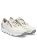 Dámská krémová kožená sportovní polobotka Rieker N1100-80