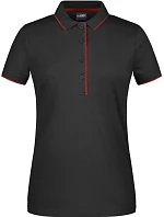 Daiber JN 727 Dámské piqué polo s kontrastní légou 02.0727 black/red