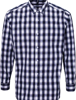 Premier PR 250 Popelínová košile s dl. rukávem "Mulligan" 39.0250 white/navy
