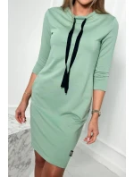 Šaty vázané u krku tmavě mátové