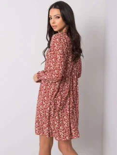 Šaty D50016F30263A tmavě oranžová