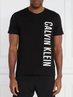 Pánské plážové tričko KM0KM00998 BEH černé - Calvin Klein