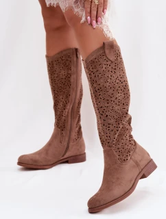 Ažurové kozačky model 224442 Step in style